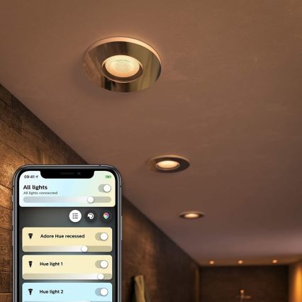 Philips - Komplet 3x LED prigušivo kupaonsko svjetlo Hue ADORE 1xGU10/5W/230V IP44 + daljinski upravljač