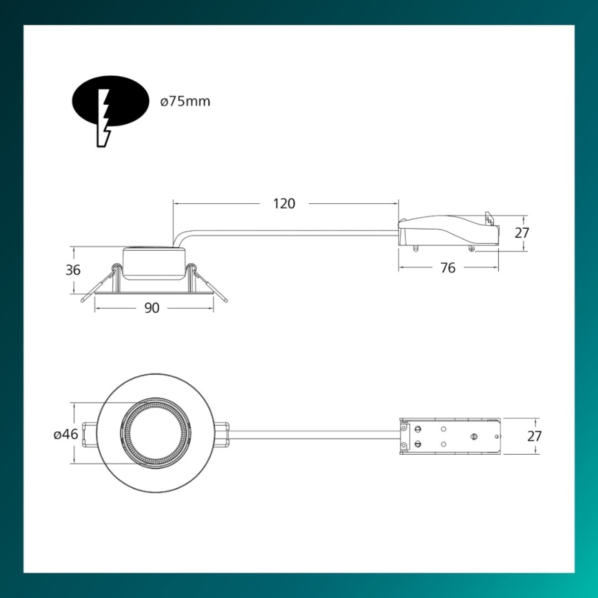 Philips - SET 3x LED prigušiva ugradna svjetiljka CILANTRO LED/5W/230V 2700K bijela