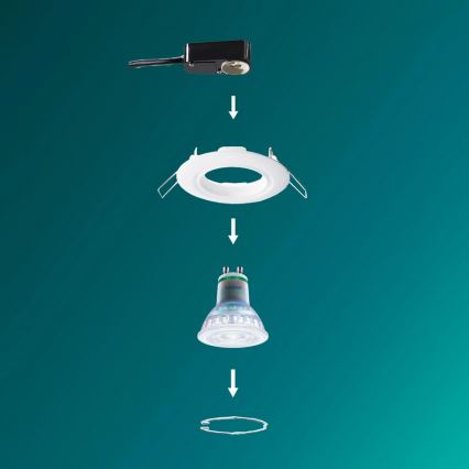 Philips - Komplet 3x ugradna stropna svjetiljka PERIDOT 1xGU10/7W/230V bijela