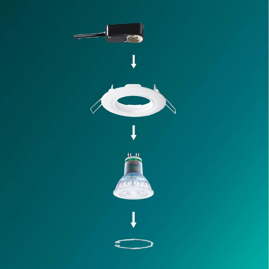 Philips - Komplet 3x ugradna stropna svjetiljka PERIDOT 1xGU10/7W/230V bijela