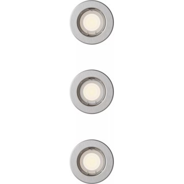 Philips - KOMPLET 3x ugradna stropna svjetiljka PERIDOT 1xGU10/7W/230V srebrna