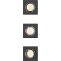 Philips - Komplet od 3 ugradnih stropnih svjetiljki PERIDOT 1xGU10/7W/230V crne