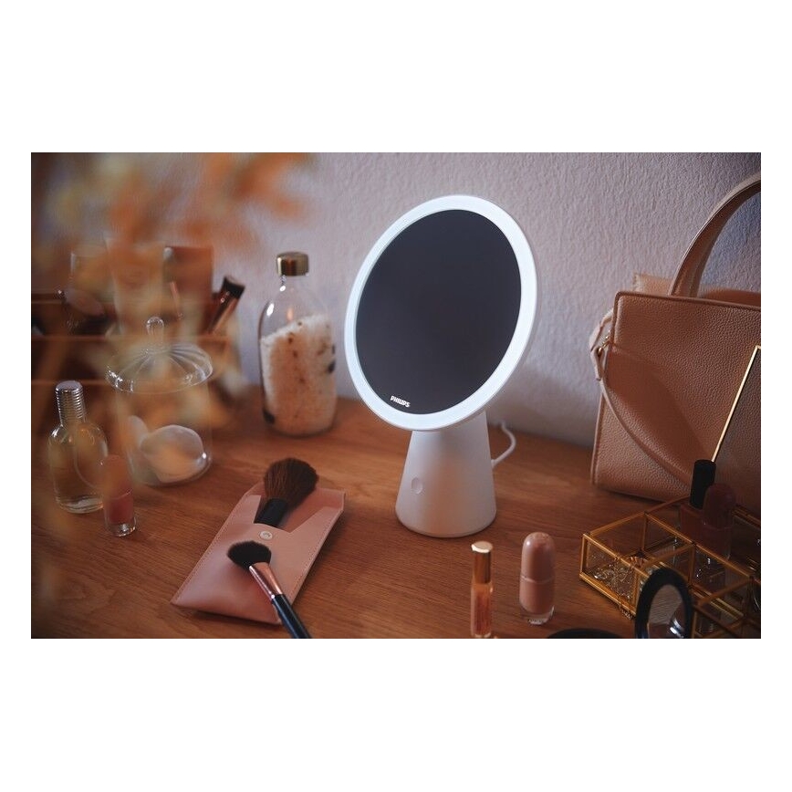 Philips - Kozmetičko ogledalo s prigušivim LED pozadinskim osvjetljenjem MIRROR LED/4,5W/5V