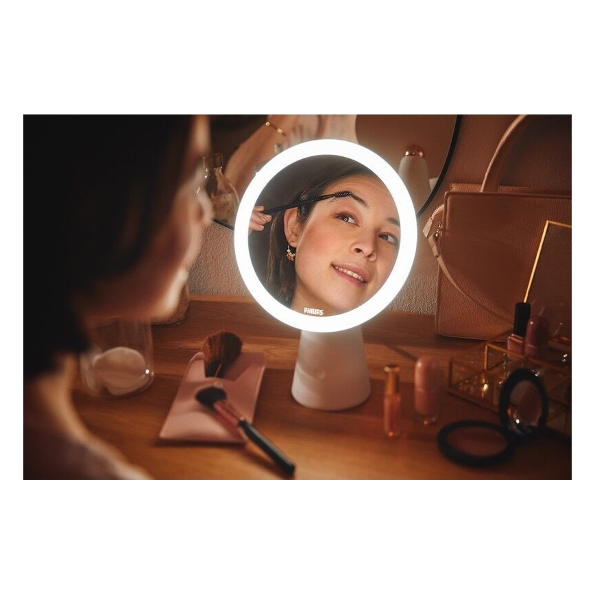 Philips - Kozmetičko ogledalo s prigušivim LED pozadinskim osvjetljenjem MIRROR LED/4,5W/5V