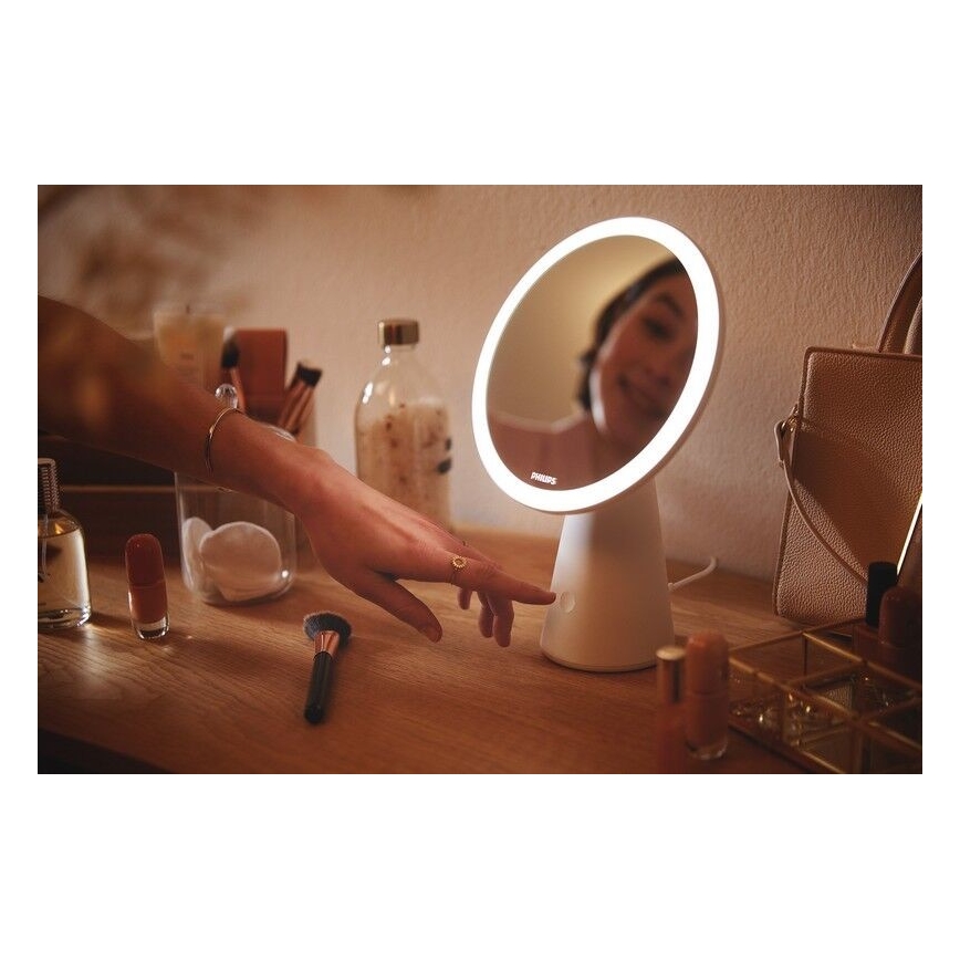 Philips - Kozmetičko ogledalo s prigušivim LED pozadinskim osvjetljenjem MIRROR LED/4,5W/5V
