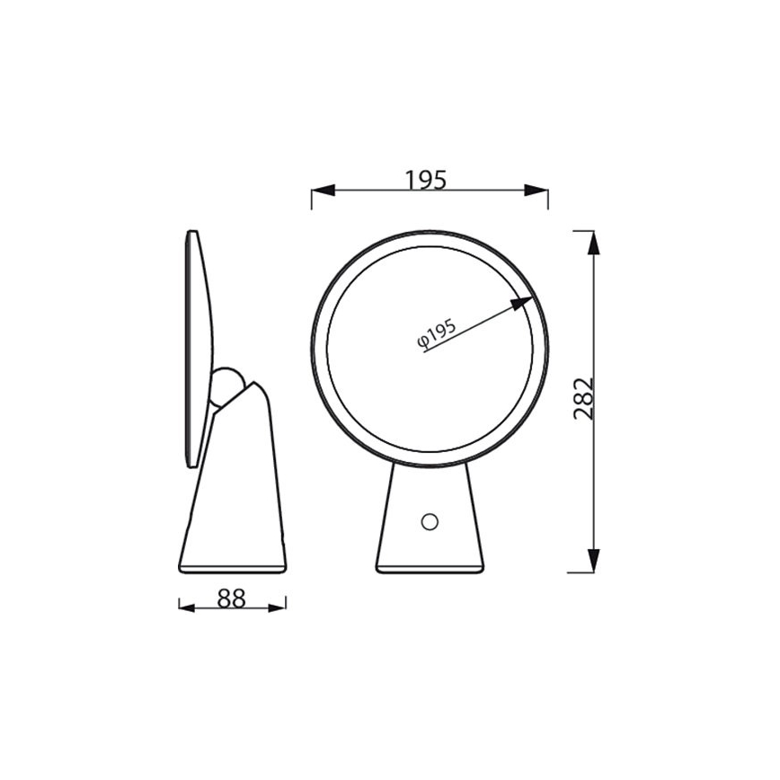 Philips - Kozmetičko ogledalo s prigušivim LED pozadinskim osvjetljenjem MIRROR LED/4,5W/5V