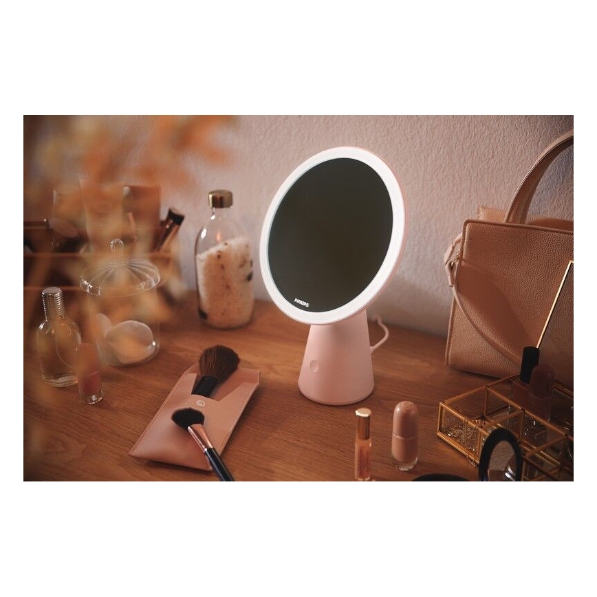 Philips - Kozmetičko ogledalo s prigušivim LED pozadinskim osvjetljenjem MIRROR LED/4,5W/5V