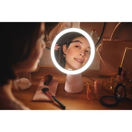 Philips - Kozmetičko ogledalo s prigušivim LED pozadinskim osvjetljenjem MIRROR LED/4,5W/5V