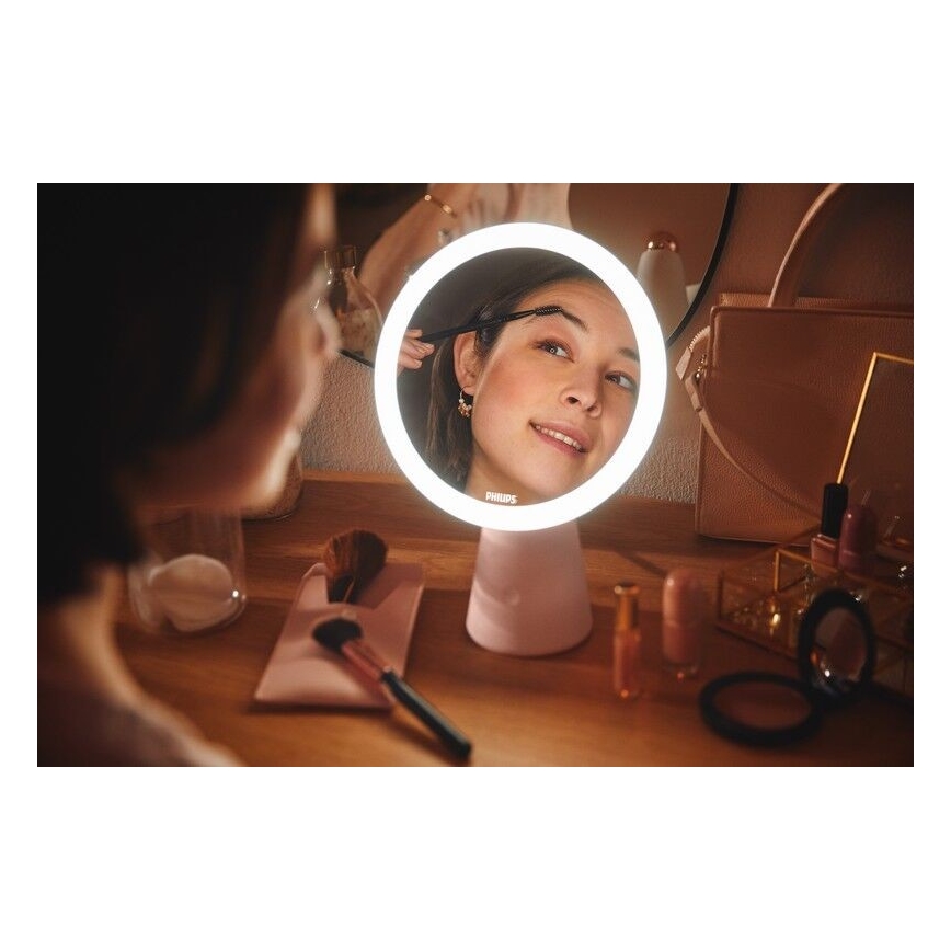 Philips - Kozmetičko ogledalo s prigušivim LED pozadinskim osvjetljenjem MIRROR LED/4,5W/5V