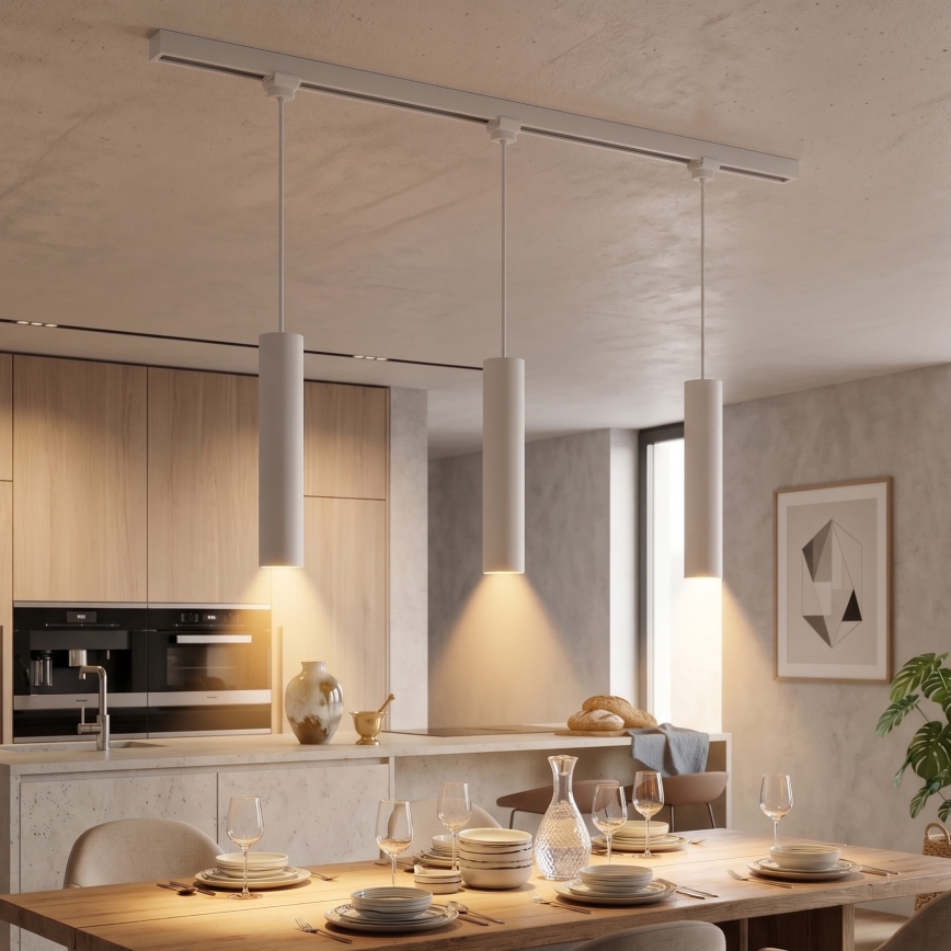 Philips - LED luster s mogućnošću prigušivanja na sajli u tračnom sustavu EASYLINK 3xGU10/6,2W/230V 2200-2700K 1m bijela