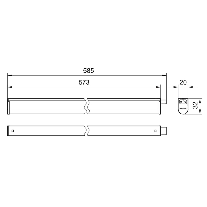 Philips - LED Podelementna svjetiljka PROJECTLINE LED/6,5W/230V 3000/4000/6500K