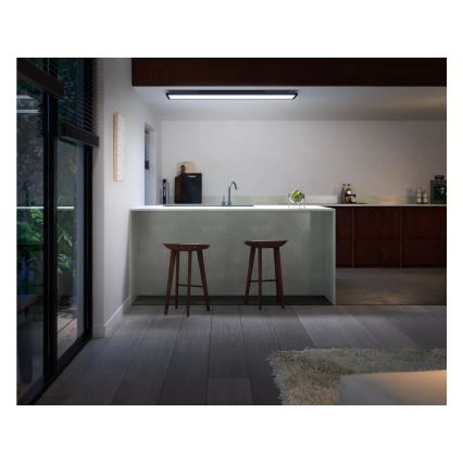 Philips - LED Prigušiva stropna svjetiljka Hue AURELLE LED/39W/230V 2200-6500K 120x30 cm crna
