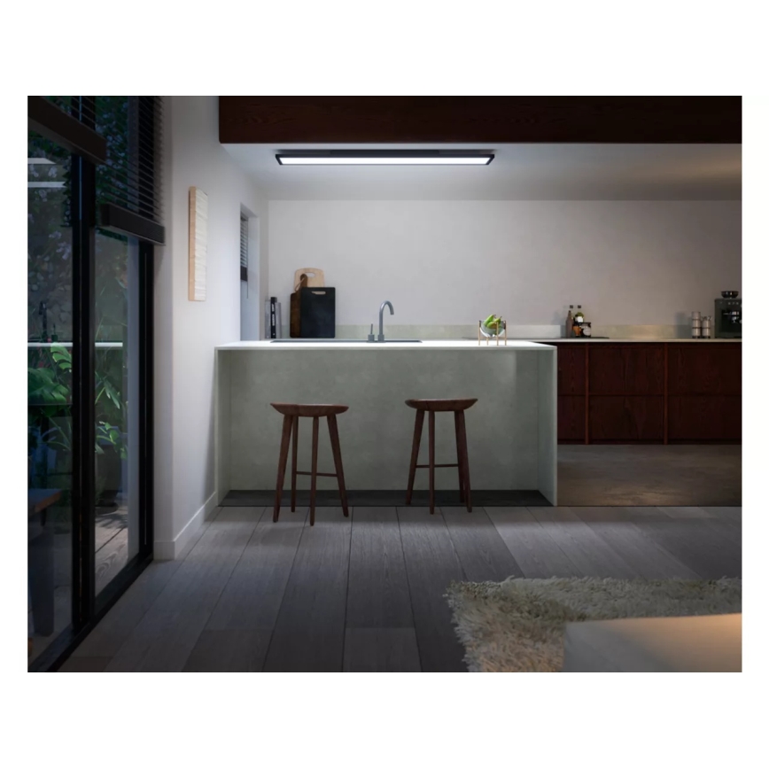 Philips - LED Prigušiva stropna svjetiljka Hue AURELLE LED/39W/230V 2200-6500K 120x30 cm crna