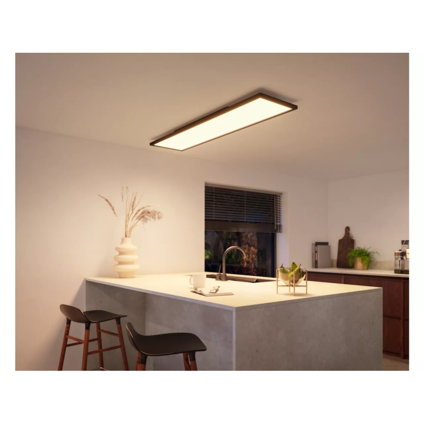 Philips - LED Prigušiva stropna svjetiljka Hue AURELLE LED/39W/230V 2200-6500K 120x30 cm crna