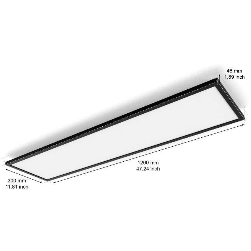 Philips - LED Prigušiva stropna svjetiljka Hue AURELLE LED/39W/230V 2200-6500K 120x30 cm crna