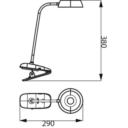 Philips - LED Prigušiva lampa s kopčom DONUTCLIP LED/3W/5V CRI 90 bijela