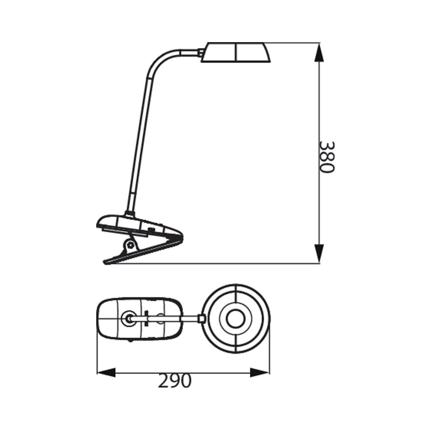 Philips - LED Prigušiva lampa s kopčom DONUTCLIP LED/3W/5V CRI 90 bijela