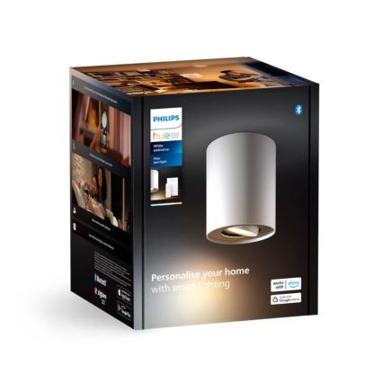 Philips - LED Prigušiva reflektorska svjetiljka Hue PILLAR 1xGU10/4,2W/230V 2200-6500K + daljinski upravljač bijela