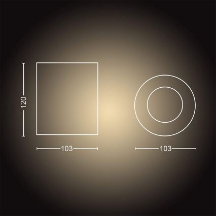 Philips - LED Prigušiva reflektorska svjetiljka Hue PILLAR 1xGU10/4,2W/230V 2200-6500K + daljinski upravljač crna