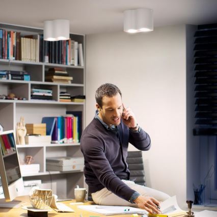 Philips - LED Prigušiva reflektorska svjetiljka Hue PILLAR 2xGU10/4,2W/230V 2200-6500K + daljinski upravljač bijela