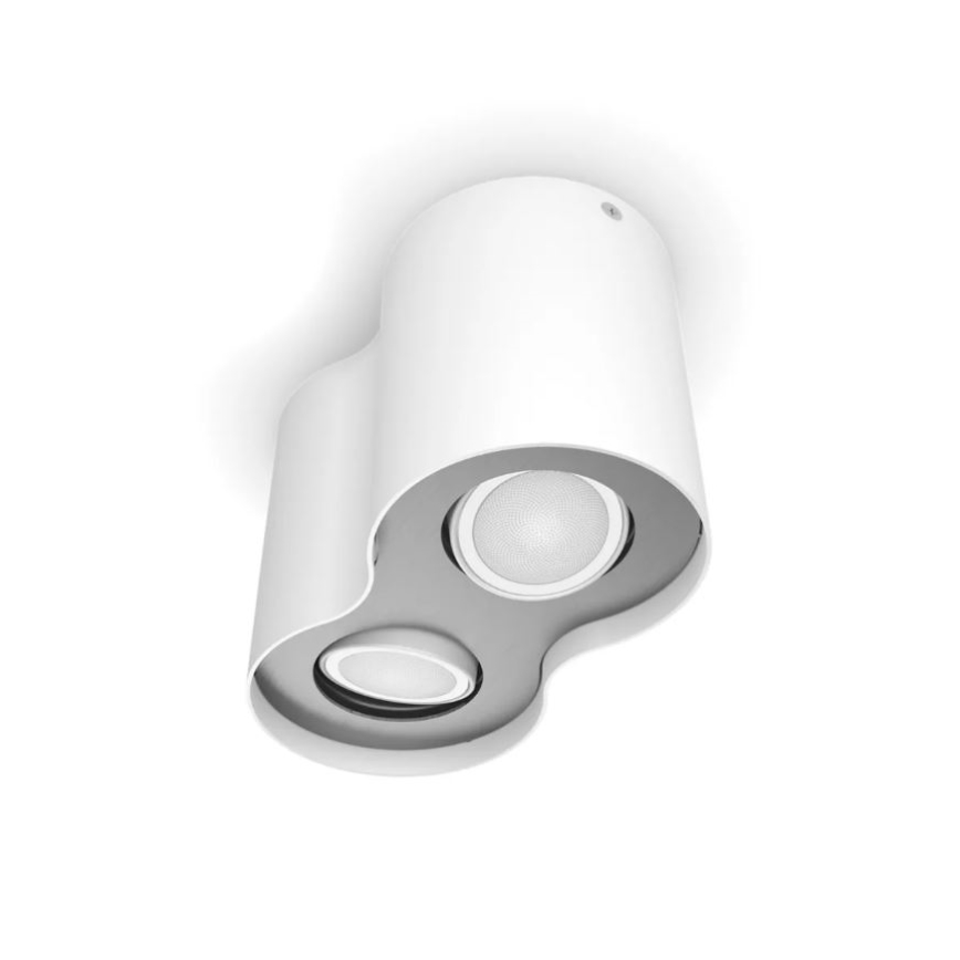 Philips - LED Prigušiva reflektorska svjetiljka Hue PILLAR 2xGU10/4,2W/230V 2200-6500K + daljinski upravljač bijela