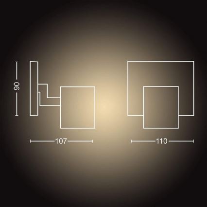 Philips - LED Prigušiva reflektorska svjetiljka Hue RUNNER 1xGU10/4,2W/230V 2200-6500K + daljinski upravljač bijela
