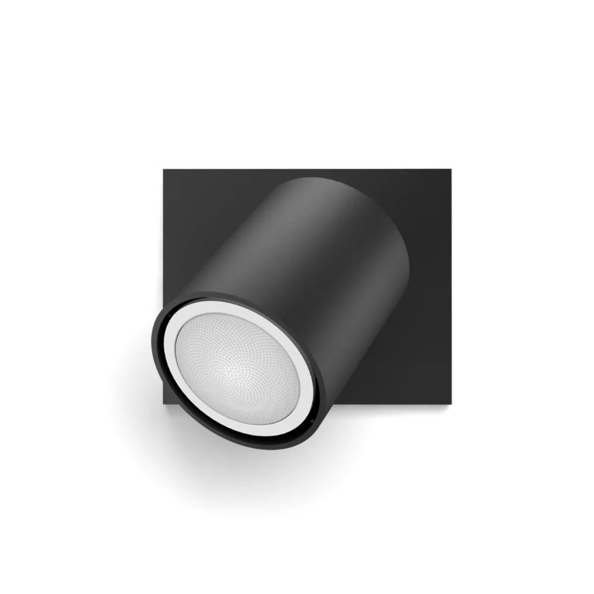 Philips - LED Prigušiva reflektorska svjetiljka Hue RUNNER 1xGU10/4,2W/230V 2200-6500K + daljinski upravljač crna