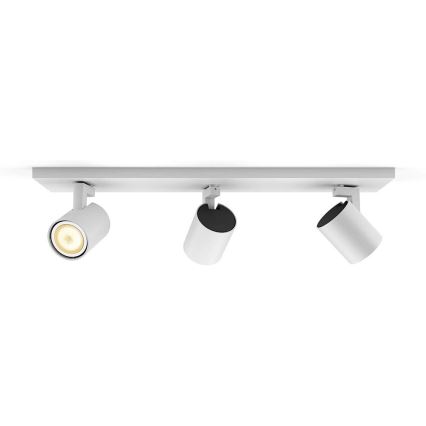 Philips - LED Prigušiva reflektorska svjetiljka Hue RUNNER 3xGU10/4,2W/230V 2200-6500K + daljinski upravljač bijela