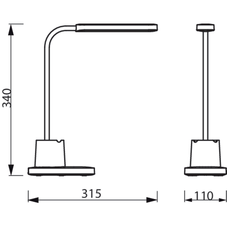 Philips - LED Prigušiva stolna lampa na dodir BUCKET LED/7W/5V 1800 mAh 3000/4000/5700K CRI 90