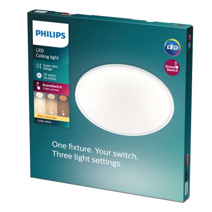 Philips - LED Prigušiva stropna svjetiljka CLEAR 1xLED/18W/230V 2700K