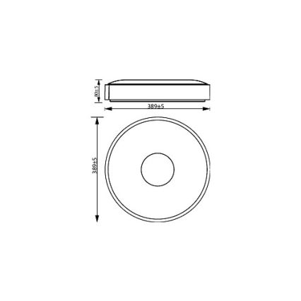 Philips - LED Prigušiva stropna svjetiljka COINER SCENE SWITCH LED/24W/230V 2700K crna
