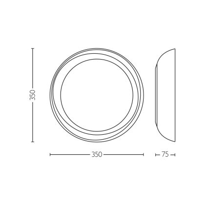 Philips - LED Prigušiva stropna svjetiljka FLETA SCENE SWITCH LED/10W/230V 4000K prozirna