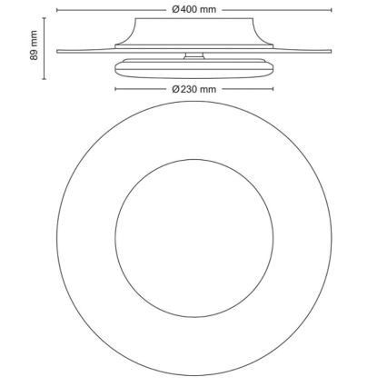 Philips- LED Prigušiva stropna svjetiljka SCENE SWITCH LED/30W/230V 2700K srebrna