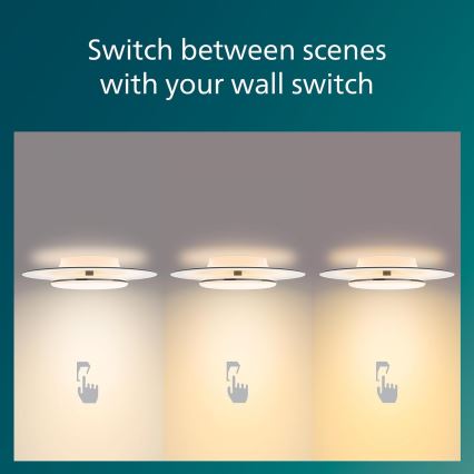 Philips- LED Prigušiva stropna svjetiljka SCENE SWITCH LED/30W/230V 2700K crna
