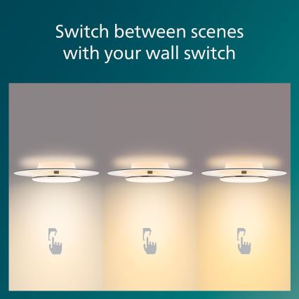 Philips- LED Prigušiva stropna svjetiljka SCENE SWITCH LED/30W/230V 2700K crna