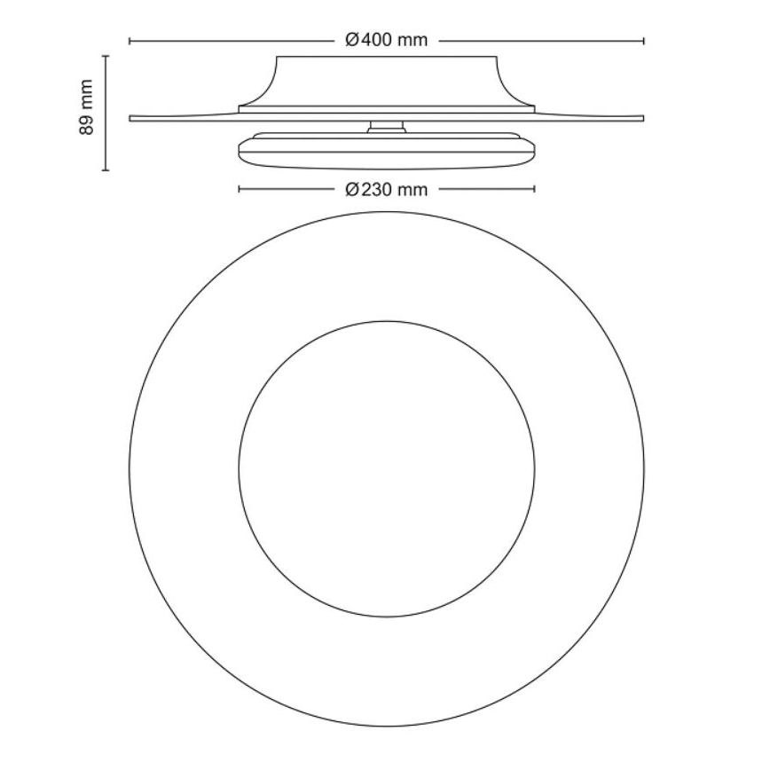 Philips- LED Prigušiva stropna svjetiljka SCENE SWITCH LED/30W/230V 2700K crna
