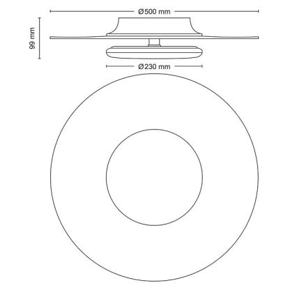 Philips- LED Prigušiva stropna svjetiljka SCENE SWITCH LED/40W/230V 2700K srebrna