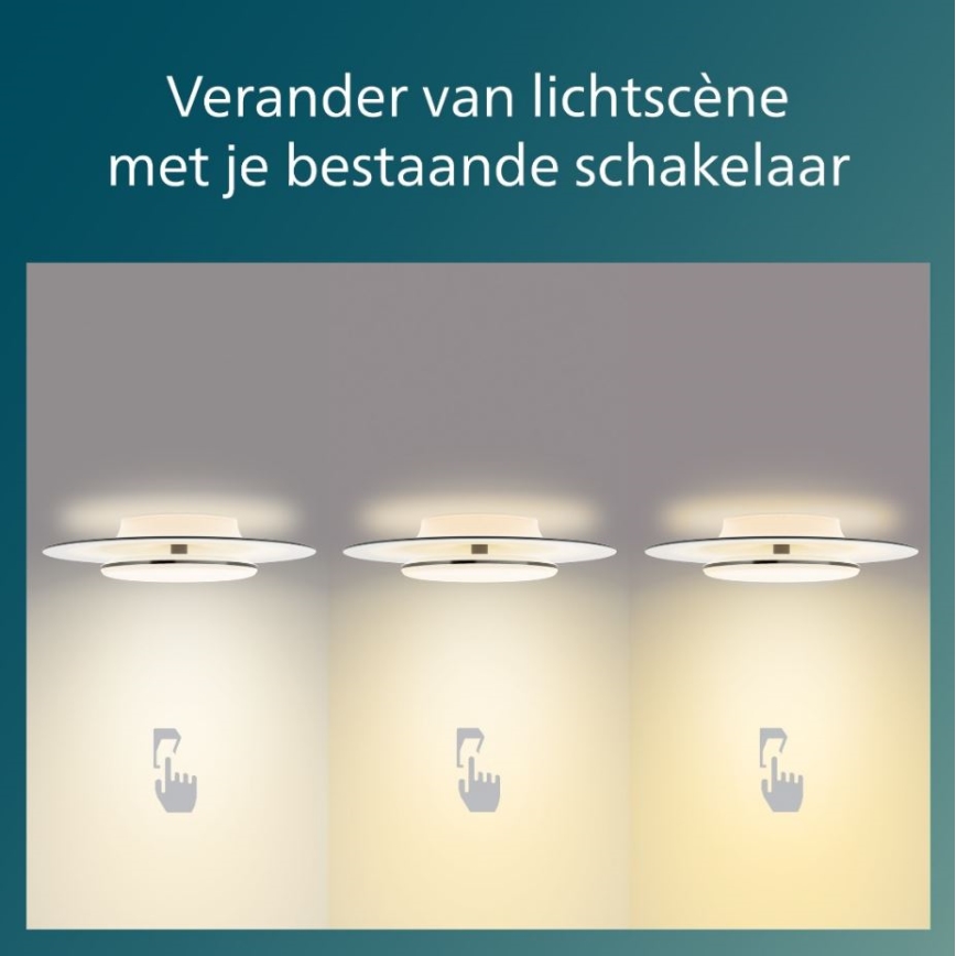 Philips- LED Prigušiva stropna svjetiljka SCENE SWITCH LED/40W/230V 2700K crna