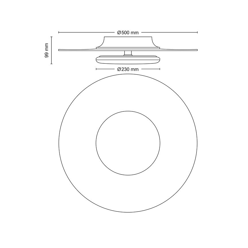 Philips- LED Prigušiva stropna svjetiljka SCENE SWITCH LED/40W/230V 2700K crna
