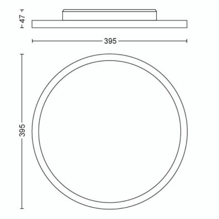 Philips - LED Prigušiva stropna svjetiljka Hue LED/19W/230V 2200-6500K + daljinski upravljač