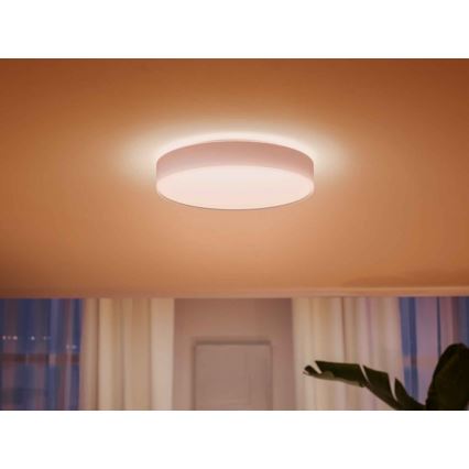 Philips - LED Prigušiva stropna svjetiljka Hue LED/33,5W/230V 2200-6500K pr. 425 mm bijela + daljinski upravljač