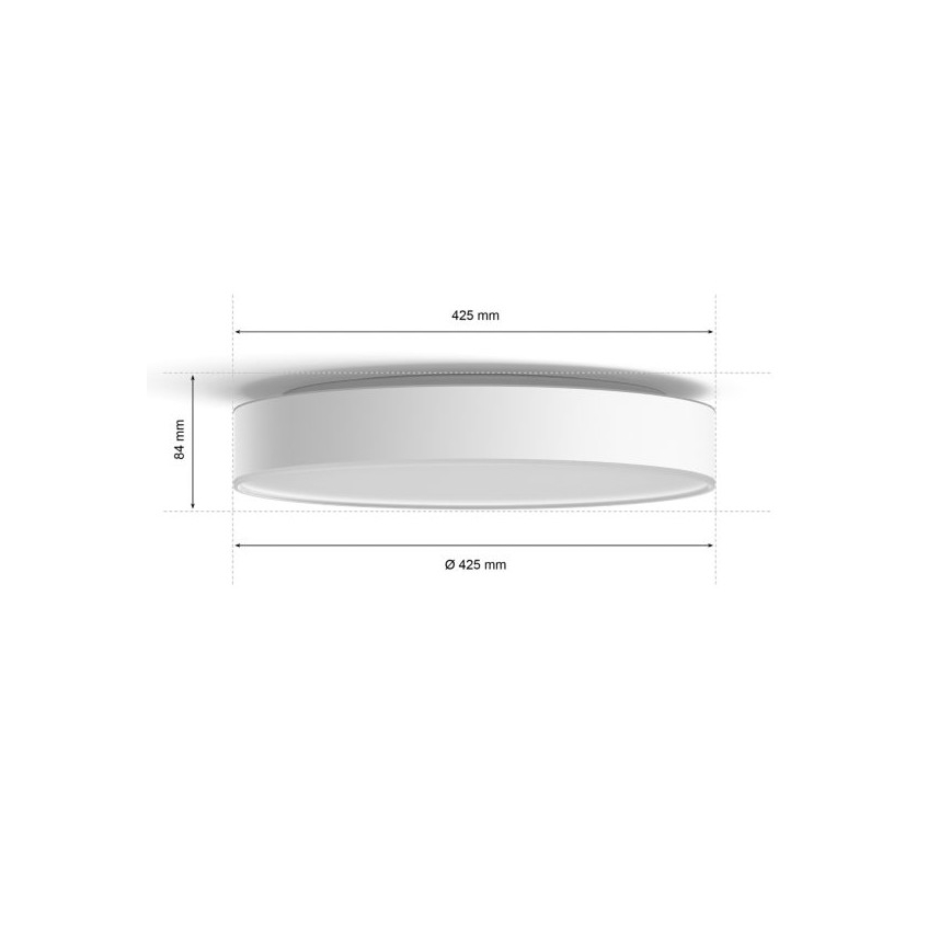 Philips - LED Prigušiva stropna svjetiljka Hue LED/33,5W/230V 2200-6500K pr. 425 mm bijela + daljinski upravljač