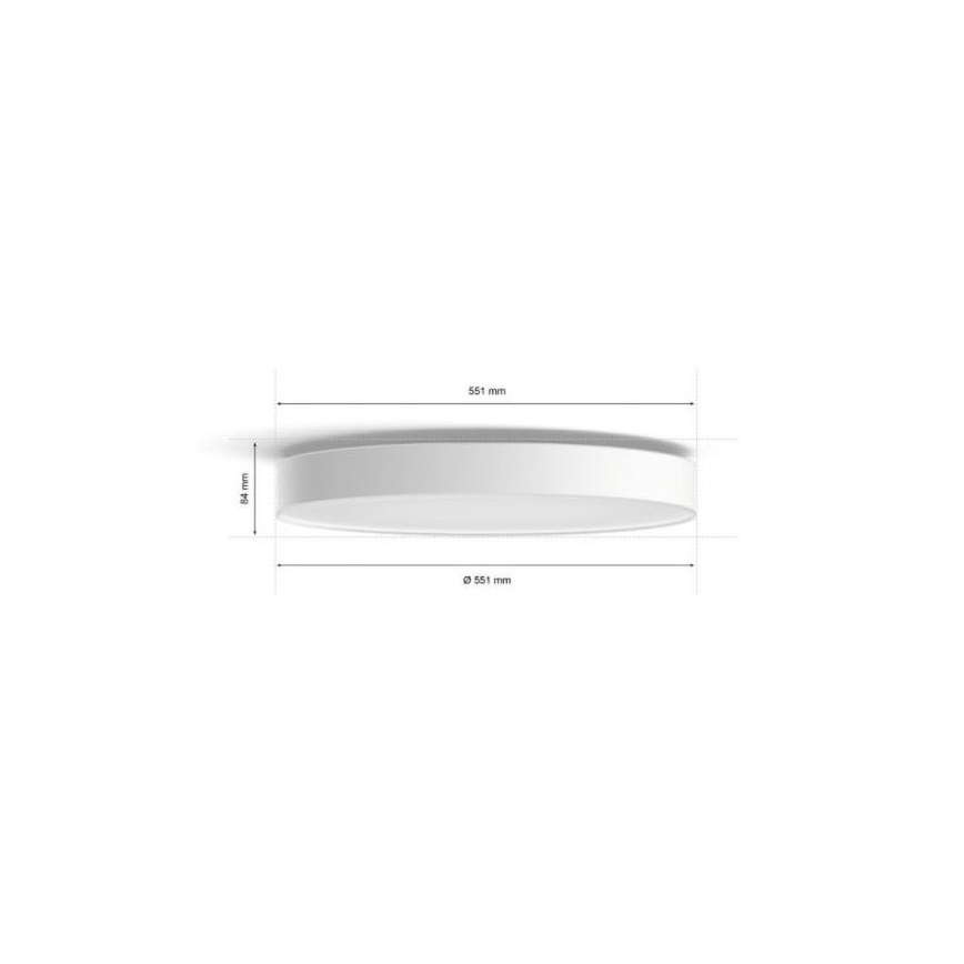 Philips - LED Prigušiva stropna svjetiljka Hue LED/48W/230V 2200-6500K pr. 551 mm bijela + daljinski upravljač