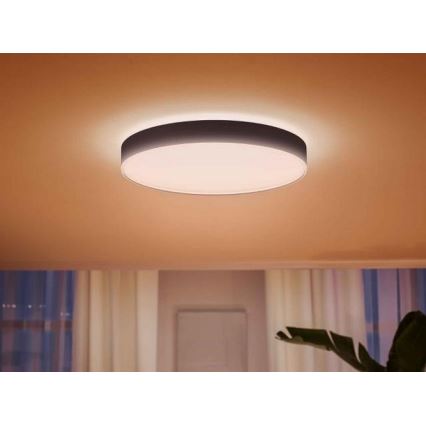 Philips - LED Prigušiva stropna svjetiljka Hue LED/48W/230V 2200-6500K pr. 551 mm crna + daljinski upravljač