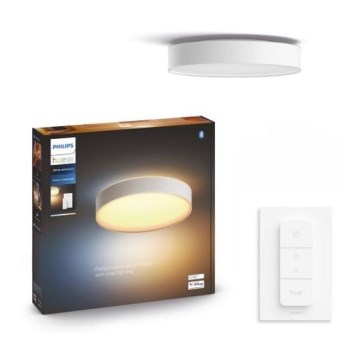 Philips - LED Prigušiva stropna svjetiljka Hue LED/33,5W/230V 2200-6500K pr. 425 mm bijela + daljinski upravljač