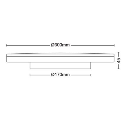 Philips - LED Prigušiva stropna svjetiljka SCENE SWITCH LED/18W/230V pr. 30 cm 2700K crna