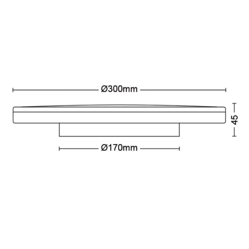 Philips - LED Prigušiva stropna svjetiljka SCENE SWITCH LED/18W/230V pr. 30 cm 2700K bijela