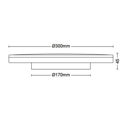 Philips - LED Prigušiva stropna svjetiljka SCENE SWITCH LED/18W/230V pr. 30 cm 4000K crna