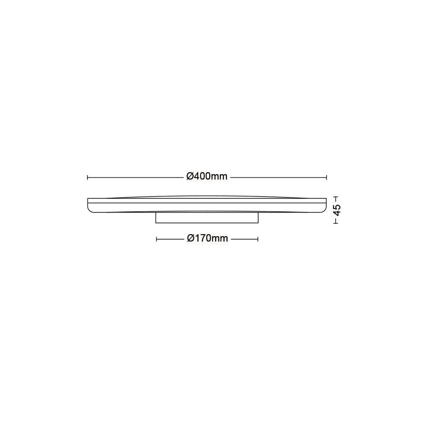Philips - LED Prigušiva stropna svjetiljka SCENE SWITCH LED/22W/230V pr. 40 cm 2700K crna