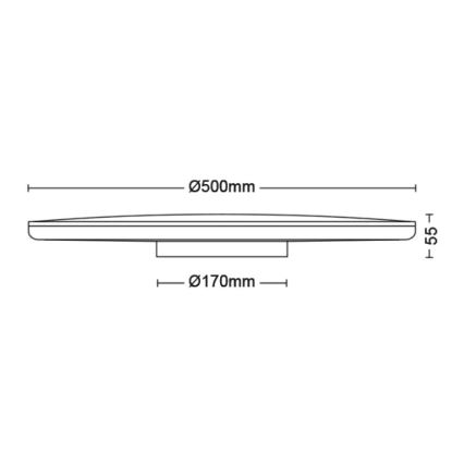 Philips - LED Prigušiva stropna svjetiljka SCENE SWITCH LED/36W/230V pr. 50 cm 2700K bijela